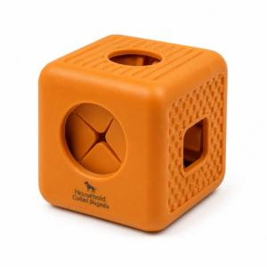 Household Collini Bugada Interactive Cube Dog Puzzle Toy – Treat Dispensing Enrichment Chew Toy for Dogs