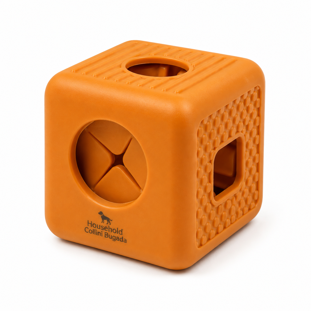 Household Collini Bugada Interactive Cube Dog Puzzle Toy – Treat Dispensing Enrichment Chew Toy for Dogs