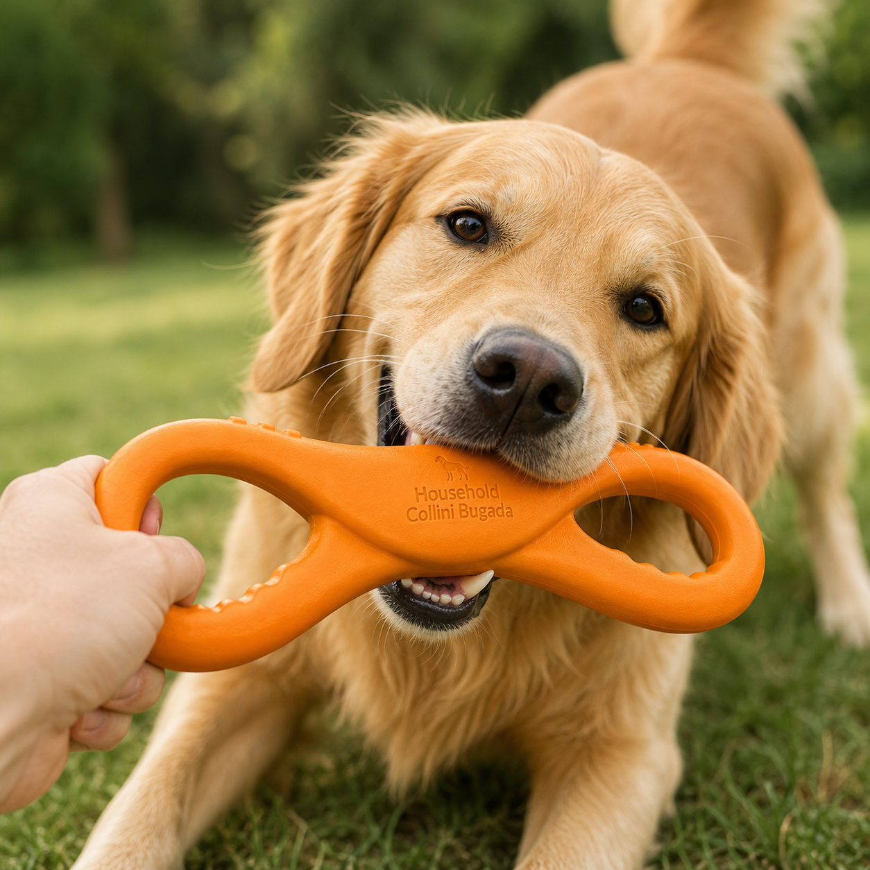 Household Collini Bugada Durable Figure-8 Dog Tug Toy – Interactive Pull & Chew Training Toy for Dogs - Image 5
