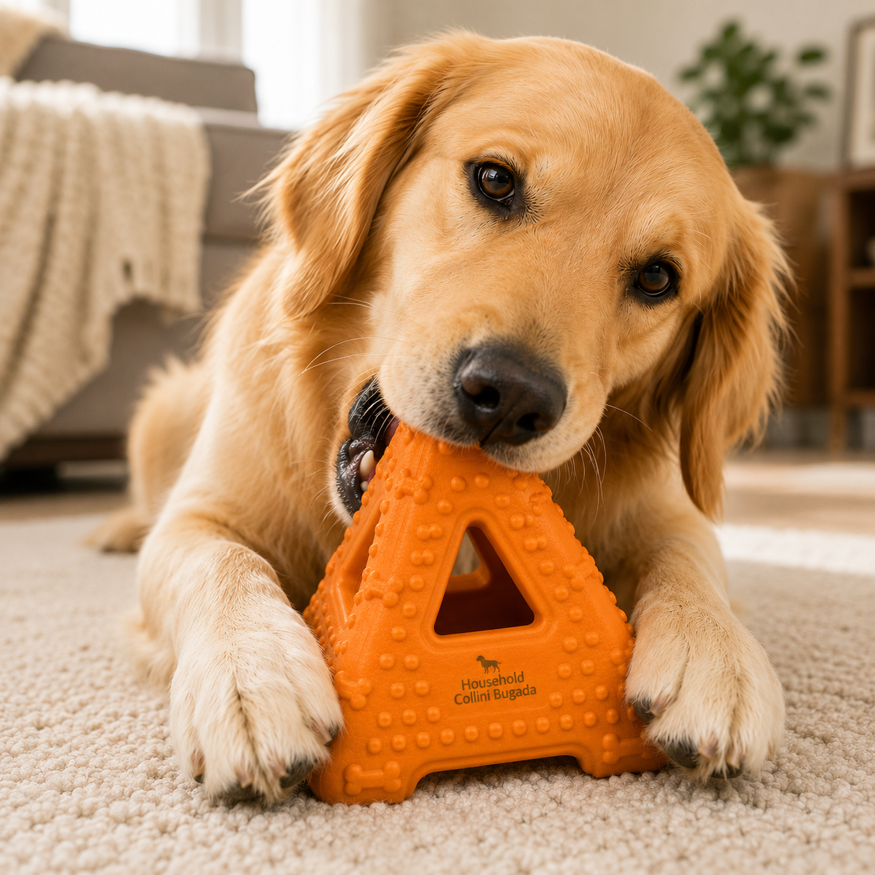 Household Collini Bugada Triangle Interactive Dog Chew Toy – Durable Enrichment Puzzle Toy for Dogs - Image 5